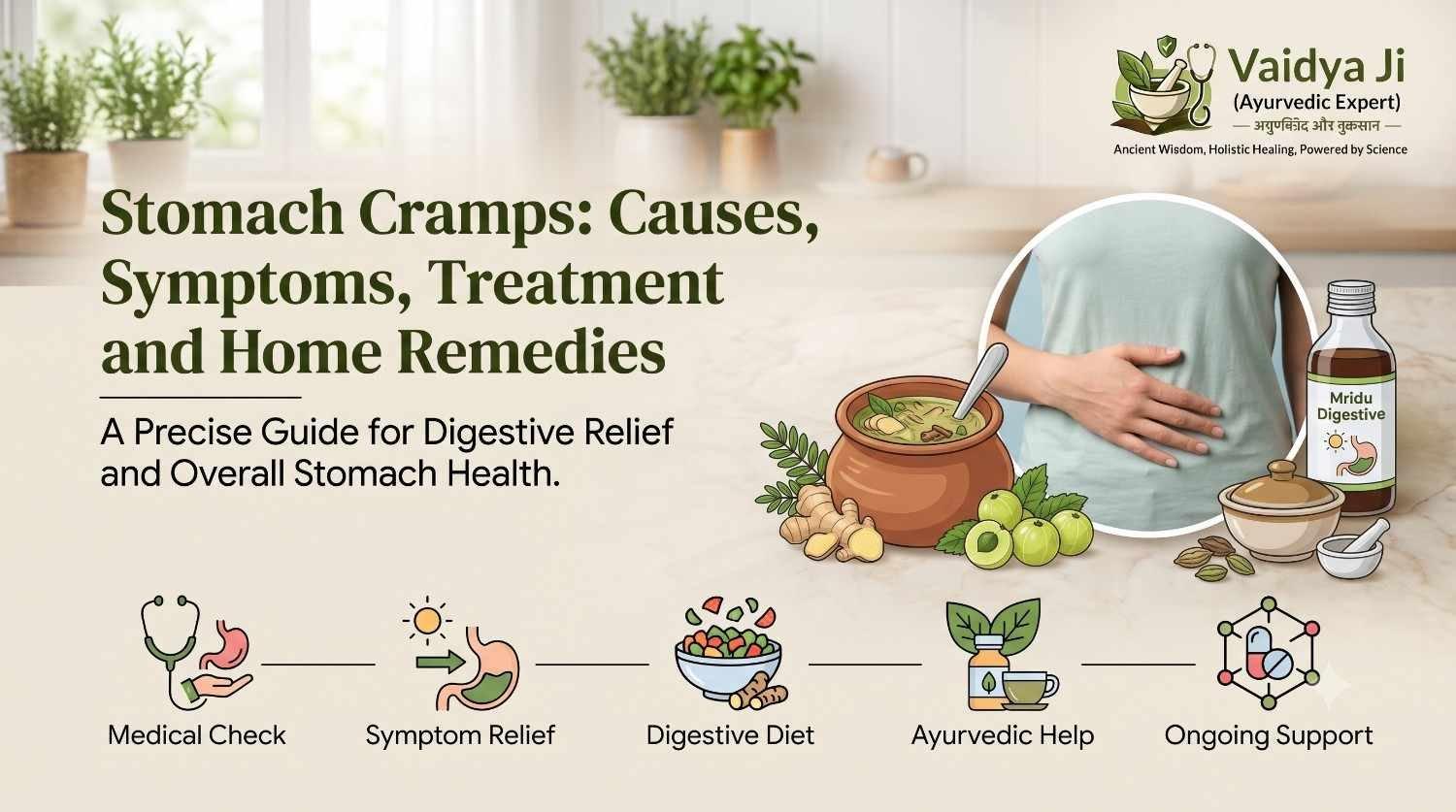 Stomach Cramps: Causes, Symptoms, Treatment and Home Remedies