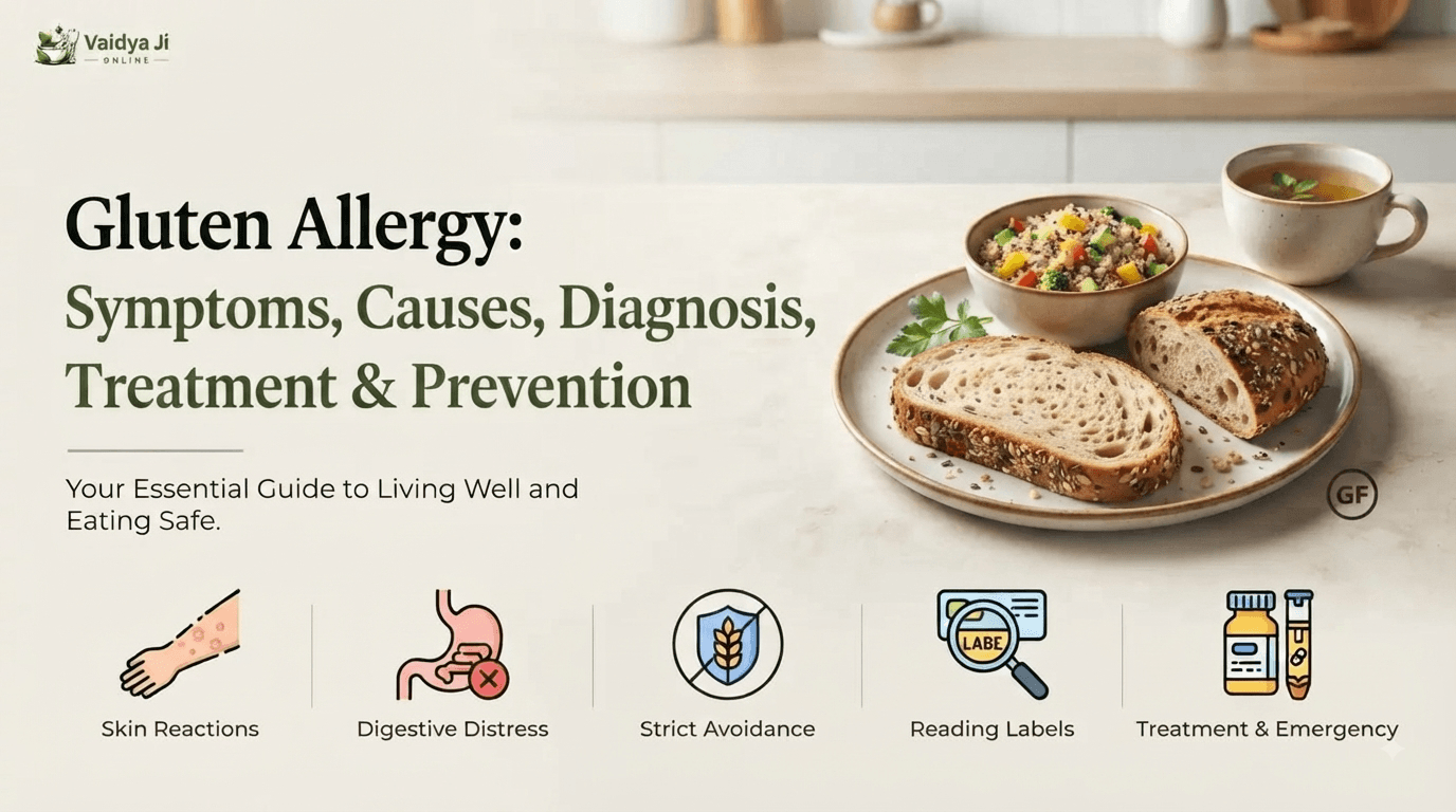 Gluten Allergy Symptoms, Causes, Diagnosis, Treatment & Prevention