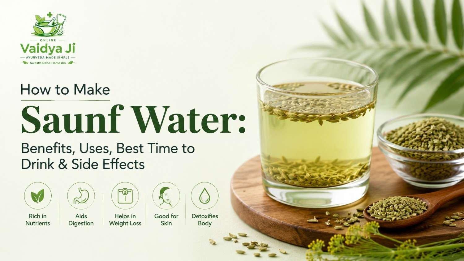 How to Make Saunf Water Benefits
