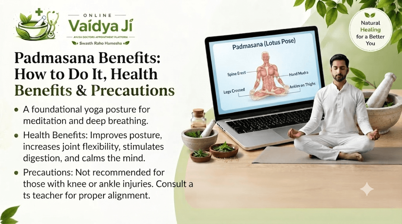 Padmasana Benefits How to Do It, Health Benefits & Precautions