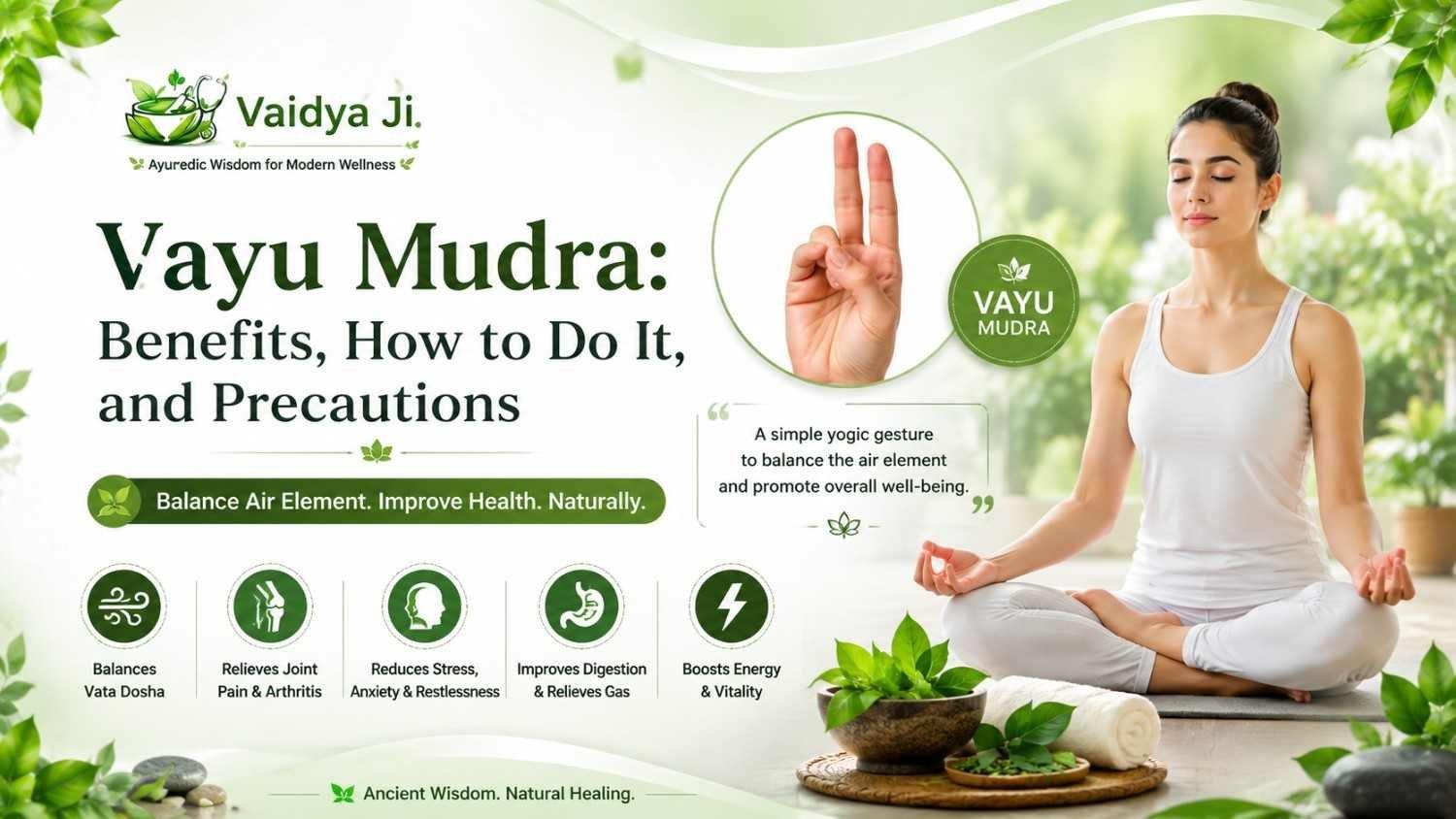 Vayu Mudra: Benefits, How to Do It, and Precautions