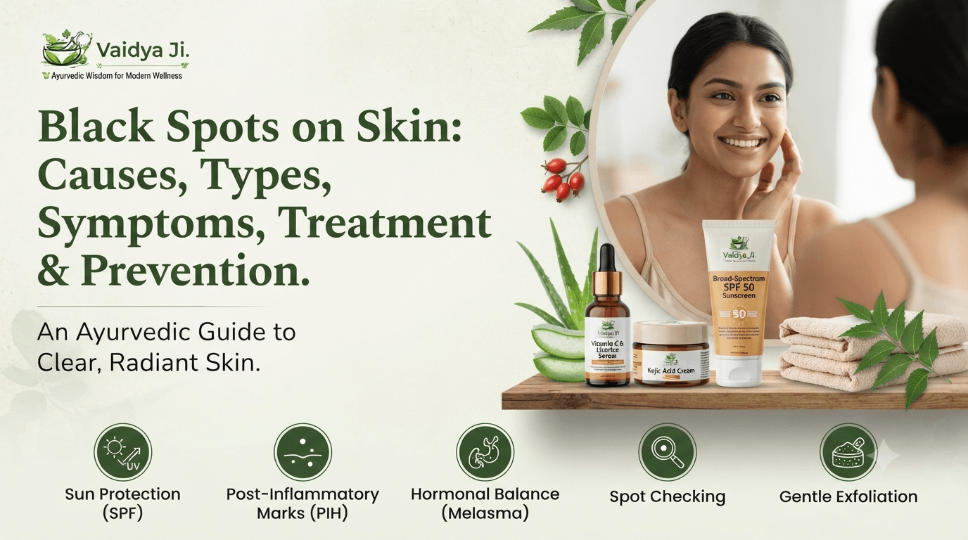Black Spots on Skin: Causes, Types, Symptoms, Treatment & Prevention