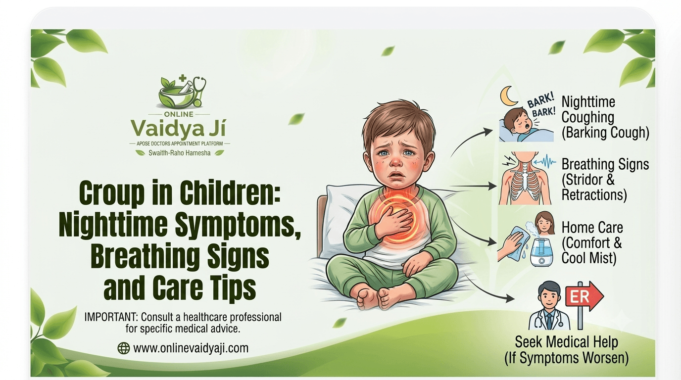 Croup in Children Nighttime Symptoms, Breathing Signs and Care Tips